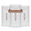 imageNative Deodorant Contains Naturally Derived Ingredients 72 Hour Odor Control  Deodorant for Women and Men Aluminum Free with Baking Soda Coconut Oil and Shea Butter  Lavender ampamp Rose3 Ct  Coconut  Vanilla