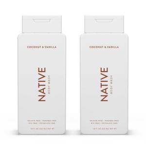 imageNative Body Wash Contains Naturally Derived Ingredients  For Women ampamp Men Sulfate Paraben ampamp Dye Free Leaving Skin Soft and Hydrated  Citrus ampamp Herbal Musk 18 oz  2 PkCoconut  Vanilla  2 Pk