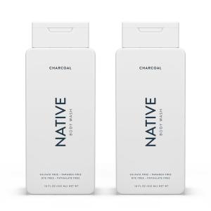 imageNative Body Wash Contains Naturally Derived Ingredients  For Women ampamp Men Sulfate Paraben ampamp Dye Free Leaving Skin Soft and Hydrated  Citrus ampamp Herbal Musk 18 oz  2 PkCharcoal  2 Pk