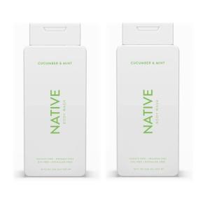 imageNative Body Wash Contains Naturally Derived Ingredients  For Women ampamp Men Sulfate Paraben ampamp Dye Free Leaving Skin Soft and Hydrated  Citrus ampamp Herbal Musk 18 oz  2 PkCucumber  Mint  2 Pk