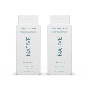 imageNative Body Wash Contains Naturally Derived Ingredients  For Women ampamp Men Sulfate Paraben ampamp Dye Free Leaving Skin Soft and Hydrating  Cashmere ampamp Rain 18 oz  2 PkCashmere  Rain