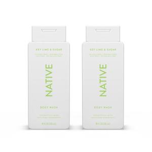 imageNative Body Wash Contains Naturally Derived Ingredients  For Women ampamp Men Sulfate Paraben ampamp Dye Free Leaving Skin Soft and Hydrating  Cashmere ampamp Rain 18 oz  2 PkKey lime  Sugar