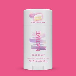 imageNative Deodorant Contains Naturally Derived Ingredients 72 Hour Odor Control  Seasonal Scents for Women and Men Aluminum Free with Baking Soda Coconut Oil ampamp Shea Butter  Piece of Cake