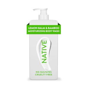 imageNative Moisturizing Body Wash Contains Naturally Derived Ingredients  For Women ampamp Men Sulfate Paraben ampamp Dye Free Leaving Skin Soft and Hydrated  Lily Milk ampamp White Sage 18 ozLemon Balm  Bamboo