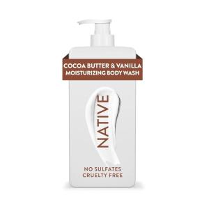 imageNative Moisturizing Body Wash Contains Naturally Derived Ingredients  For Women ampamp Men Sulfate Paraben ampamp Dye Free Leaving Skin Soft and Hydrated  Lily Milk ampamp White Sage 18 ozCocoa Butter  Vanilla