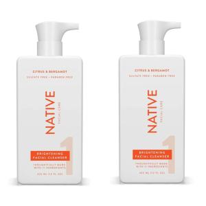 imageNative Moisturizing Face Wash Spa Day Every Day Facial Cleanser 2 Pack  Daily Face Cleaner for Radiant and Bright Skin Coconut ampamp Vanilla 12 fl ozCitrus  Bergamot