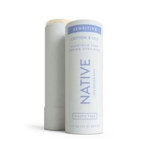 imageNative Plastic Free Deodorant Contains Naturally Derived Ingredients 72 Hour Odor Control  Deodorant for Women and Men Aluminum Free with Baking Soda Coconut Oil and Shea Butter  Lavender ampamp RoseCotton  Lily