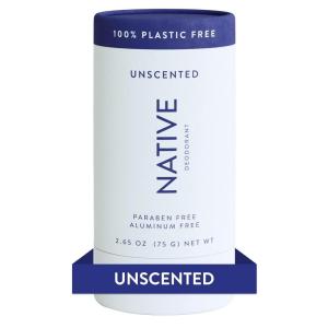imageNative Plastic Free Deodorant Contains Naturally Derived Ingredients 72 Hour Odor Control  Deodorant for Women and Men Aluminum Free with Baking Soda Coconut Oil and Shea Butter  Lavender ampamp RoseUnscented