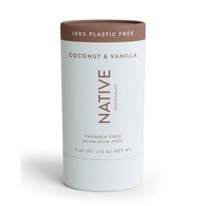 imageNative Plastic Free Deodorant Contains Naturally Derived Ingredients 72 Hour Odor Control  Deodorant for Women and Men Aluminum Free with Baking Soda Coconut Oil and Shea Butter  Lavender ampamp RoseCoconut  Vanilla