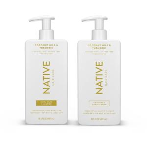 imageNative Shampoo and Conditioner contain Naturally Derived Ingredients  All Hair Types Color ampamp Treated Fine to Dry Damaged  Sulfate ampamp Dye Free  Citrus ampamp Herbal Musk 165 fl oz each 2 packCoconut  Tumeric