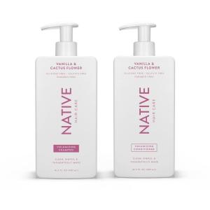 imageNative Shampoo and Conditioner contain Naturally Derived Ingredients  All Hair Types Color ampamp Treated Fine to Dry Damaged  Sulfate ampamp Dye Free  Citrus ampamp Herbal Musk 165 fl oz each 2 packVanilla  Cactus Flower 2in1