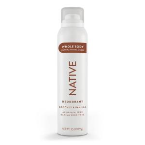 imageNative Whole Body Deodorant Spray Contains Naturally Derived Ingredients Deodorant for Women ampamp Men  72 Hour Odor Protection Aluminum Free with Coconut Oil and Shea Butter  Coconut ampamp VanillaCoconut  Vanilla
