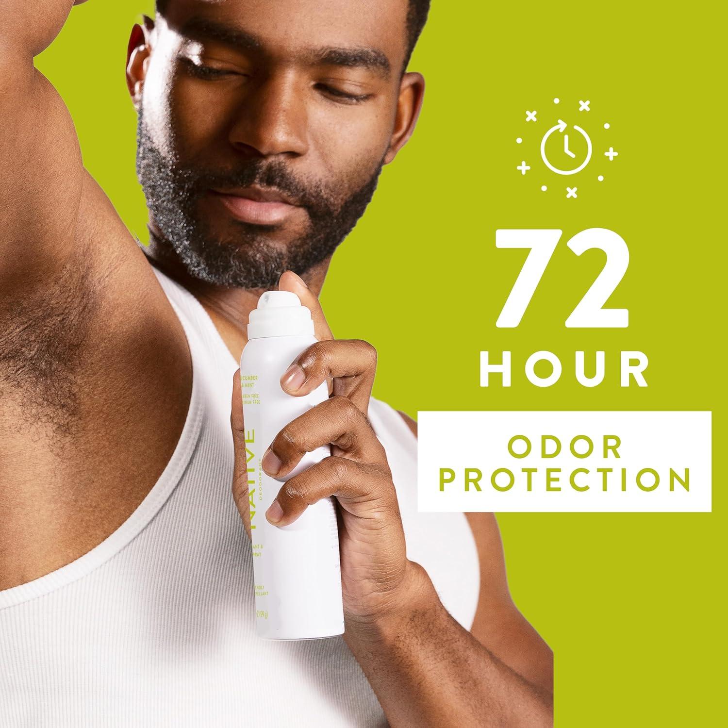 imageNative Deodorant ampamp Body Spray Contains Naturally Derived Ingredients  Deodorant for Women and Men All Day Odor Protection Aluminum and Hydrocarbon Propellant Free  Cucumber ampamp MintAloe  Green Tea