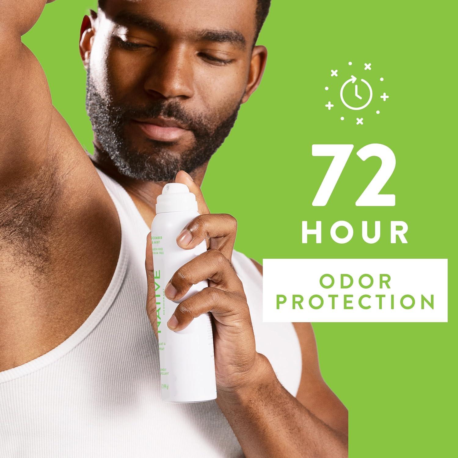 imageNative Deodorant ampamp Body Spray Contains Naturally Derived Ingredients  Deodorant for Women and Men All Day Odor Protection Aluminum and Hydrocarbon Propellant Free  Cucumber ampamp MintCucumber  Mint