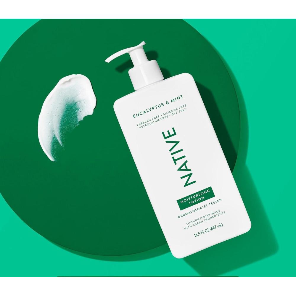 imageNative Body Lotion Contains Naturally Derived PlantBased Moisturizers for Women and Men  Restores Dry Skin Lilac ampamp White Tea 165 fl ozEucalyptus