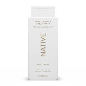 imageNative Body Wash Contains Naturally Derived Ingredients  For Women ampamp Men Sulfate Paraben ampamp Dye Free Leaving Skin Soft and Hydrated  Citrus ampamp Herbal Musk 18 ozSandalwood  Shea Butter
