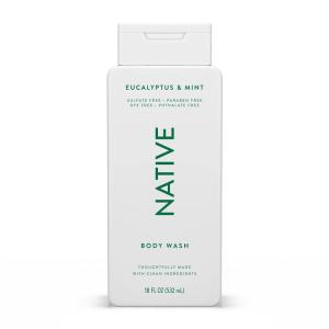 imageNative Body Wash Contains Naturally Derived Ingredients  For Women ampamp Men Sulfate Paraben ampamp Dye Free Leaving Skin Soft and Hydrated  Citrus ampamp Herbal Musk 18 ozEucalyptus  Mint