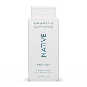 imageNative Body Wash Contains Naturally Derived Ingredients  For Women ampamp Men Sulfate Paraben ampamp Dye Free Leaving Skin Soft and Hydrated  Citrus ampamp Herbal Musk 18 ozCashmere  Rain