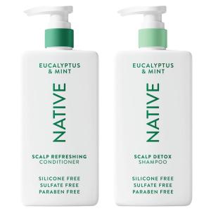 image:imageNative Scalp Detox Shampoo and Conditioner Eucalyptus amp Mint Naturally Derived Ingredients  All Hair Types Color amp Treated Fine to Dry Damaged Sulfate amp Dye Free  2Pack